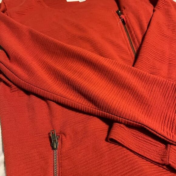 evy's tree Burnt Orange Susan Bomber Jacket Sporty Lightweight - Picture 4 of 5